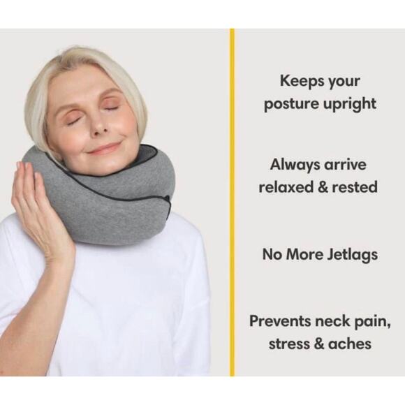 new WANDER PLUS+ Travel Pillow – Memory Foam Neck Support Airplanes & Cars Gray - Picture 8 of 10
